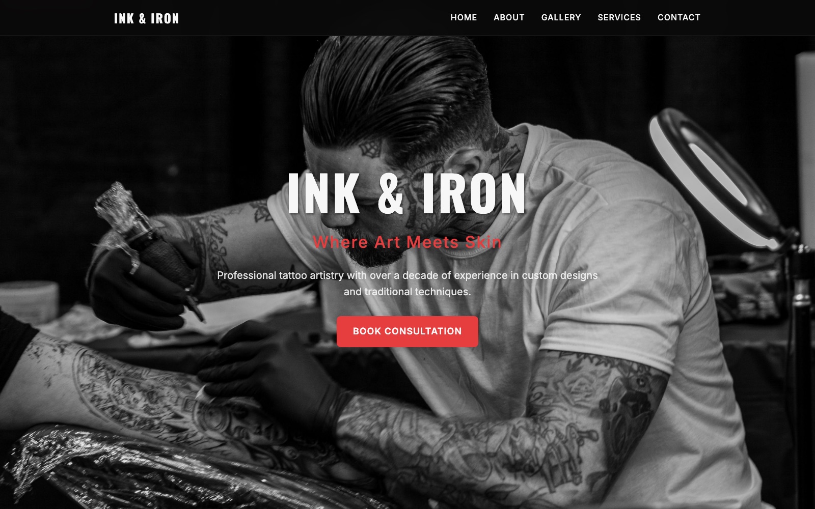 Ink & Iron website